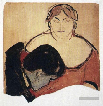  1893 Peintre - jeune homme et prostituée 1893 Edvard Munch